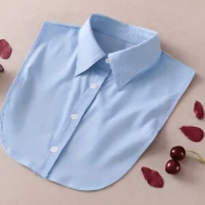 Light Blue Faux Collar